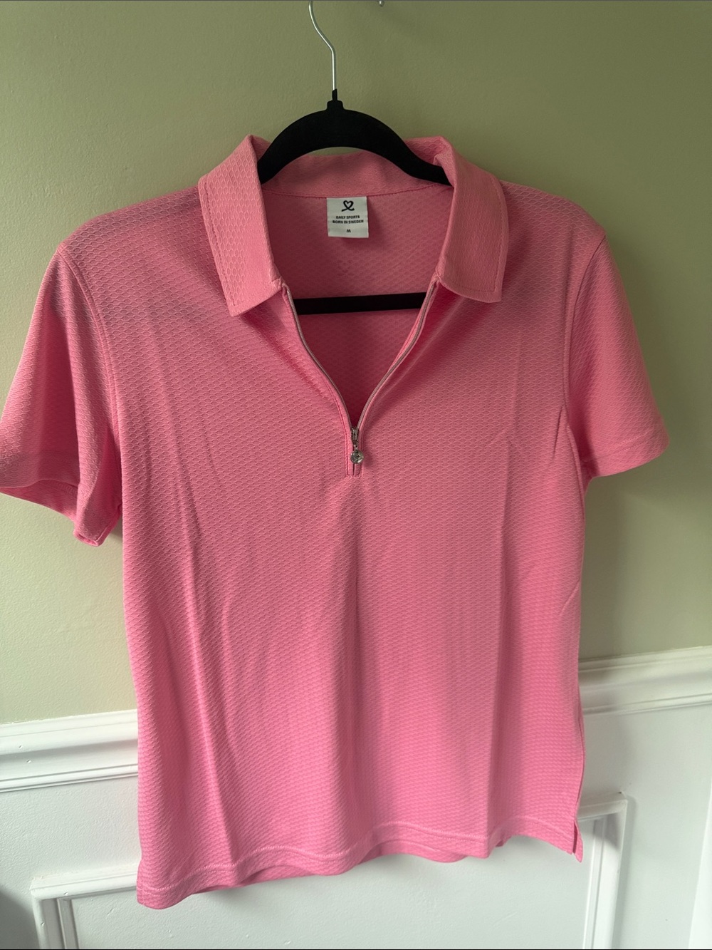 NWOT Women’s Pink Zip Polo Top